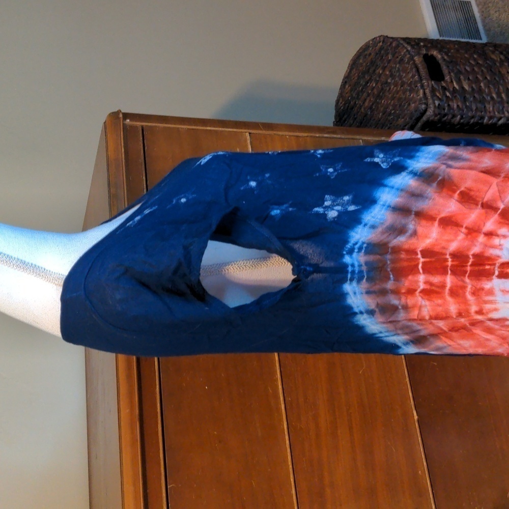 TIE DYE red white blue FASHION FORCE -swim coverup 4th Of July READY!❤️🤍💙 - Picture 5 of 13